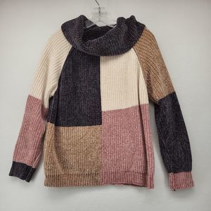 DOR DOR COUTURE Women's Sweater Multicolored X-LARGE XL Knit Stretch Pullover